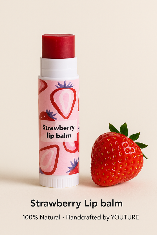 Strawberry Lip Balm
Soft Tint · Mint-Infused · 100% Natural